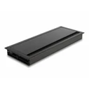 Delock Desk Cable Grommet / Cable Pass-Through with Brush 300 x 120 x 28 mm, Black (Model 66859)