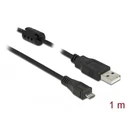 DELOCK USB καλώδιο USB-A σε Micro-B (male-male) 1.00 m, μαύρο