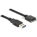 DeLOCK USB 3.0 A to micro-B cable with screw-lock, 1 m