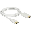 Delock DisplayPort 1.2 Male to High Speed HDMI-A Male Passive Cable, 3 m, White (Model 83819)