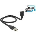 Delock Αντάπτορας USB-A (male) σε USB-A (female), Μαύρο