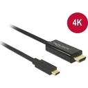 Καλώδιο USB-C σε HDMI βύσμα (4K 30Hz), 3 m, Μαύρο - DeLOCK