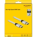 Delock Ultra High Speed HDMI 2.1 Καλώδιο 48 Gbps 8K 60Hz ασημί 2 m