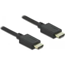 Delock Coaxial High Speed HDMI Cable 48 Gbps (HDMI 2.1) 8K@60Hz Braided 1 m - Black