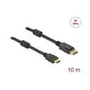 Delock High Speed 10m DisplayPort (male) to HDMI-A (male) Cable — 4K@60Hz, DisplayPort 1.2, Parade PS176