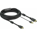 DELOCK DisplayPort (M) to HDMI (M) 4K Cable 7 m USB-A Powered, Black