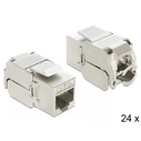 Keystone RJ45 θηλυκή υποδοχή LSA Cat6A STP - σετ 24 τεμ. (Delock 86405)