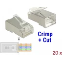 RJ45 Crimp+Cut Βύσματα Cat6 STP 20 τεμάχια - DeLOCK