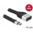 Delock FPC επίπεδο καλώδιο USB Type-C σε HDMI (DP Alt Mode) 4K 60Hz, 14 cm