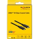 Delock USB4™ 40 Gbps Coaxial USB Type-C Cable 0.8 m