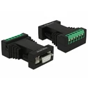 DeLock Isolator RS-232 D-Sub (female) to RS-422/485 Terminal Block, 600W Surge/ESD Protection, 2.5 kV Galvanic Isolation (Model 87686)
