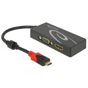 Delock USB Type-C Splitter (Λειτουργία DP Alt Mode) — 1 x HDMI + 1 x VGA έξοδοι