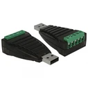 Μετατροπέας USB Typ-A σε Σειριακό RS-422/485 με τερματικό και προστασία υπέρτασης 600 W - Delock 87738