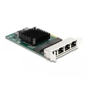 Delock PCI Express x4 Network Card Gigabit LAN 4 x RJ45 (BCM) - MPN 88208