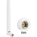 Delock LTE Antenna SMA Plug, 2.5 dBi Omnidirectional with Tilt Joint, White (MPN 88790)