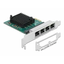 Κάρτα δικτύου Delock PCI Express x1 Gigabit LAN 4 x RJ45 RTL8111