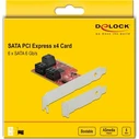 DELOCK PCI Express x4 Card 6 Port SATA Low Profile (Model 89042)
