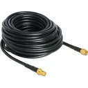DeLOCK HF SMA Plug to SMA Jack Cable 15 m CFD200 Low Loss (RP-SMA Male to RP-SMA Female) - MPN 89425