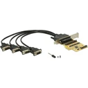 Delock PCI Express x1 to 4x Serial (COM) Ports with Power Supply (Model 89447)