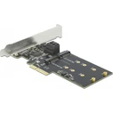 Delock 3-Port SATA & 2-Slot M.2 Key B PCI Express x4 Card (Low Profile) - Model 90499