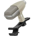 Sennheiser MD 421 Anniversary Edition + MZH Dynamic Clip-On Microphone for Vocals - White