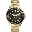 Fossil FB-03 Men's 46mm Quartz Analog Watch FS5727 – Gold Stainless Steel Bracelet, Black Dial