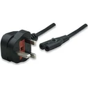 OWC Power Cable Type G (BS1363A) to IEC C7 Figure-8, Black (1 m)