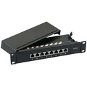 EFB Mini-Patchpanel STP 8xRJ45 Cat6A 10'' 1U Μαύρο (37736SW.8)