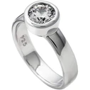 Diamonfire Γυναικείο δαχτυλίδι από ασήμι με ζιργκόν 7mm - Μέγεθος 16