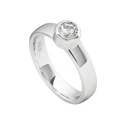 Diamonfire Γυναικείο Δαχτυλίδι από Ασήμι με Ζιργκόν 5mm, Μέγεθος 16,5