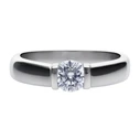 Diamonfire Γυναικείο Δαχτυλίδι από Ασήμι με Ζιργκόν 6mm - Μέγεθος 16,5