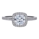 Diamonfire Γυναικείο Δαχτυλίδι από Ασήμι με Τετράγωνο Ζιργκόν - MPN 6115051082165