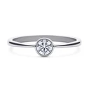 Diamonfire Women's Sterling Silver Ring with Zirconia 7mm - Size 17
