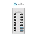 LogiLink Hub 7 θυρών USB 3.2 με 2x USB-A & 5x USB-C, Αλουμίνιο, Ασημί (UA0447)