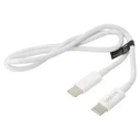 USB 2.0 Type-C Cable (USB-C to USB-C), 0.5 m, 3 A, 60 W, 480 Mbps, White - LogiLink CU0340