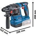 Powertools Akku-Bohrhammer GBH 18V-22 Professional, 18V (μπλε/μαύρο, 2x Li-Ion 4,0Ah, σε L-BOXX) - Bosch