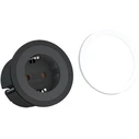 BACHMANN PIX 1x Schutzkontakt (Σούκο) με ζιρ-δακτυλίους σε λευκό και μαύρο, GST-σύνδεση