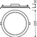 LEDVANCE Downlight Slim Round DN210 18 W 3000 K White