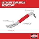 Milwaukee Shockshield 4932478253 Pry Bar / Nail Puller 305 mm