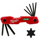 Milwaukee Folding Torx Key Tool (T9–T40) - Model 4932480979