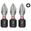 Milwaukee Μύτες Βιδώματος Shockwave PH1 25mm Σετ 3 τεμ.