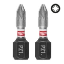 Milwaukee PH2x25mm Phillips Bit Set 3pc (Processed/Hardened Steel, Heavy Duty)