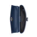 MontBlanc Unisex Leather Shoulder / Crossbody Bag Blue MB198373 (31x6x17 cm)
