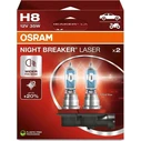 Osram Λάμπες Αυτοκινήτου Night Breaker Laser H8 Αλογόνου Λευκό 12V 35W 2τμχ