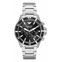 Emporio Armani Ανδρικό Ρολόι Χρονογράφος AR11360 43mm Ασημί με Μπρασελέ