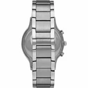 Emporio Armani Renato Men's Quartz Watch 43 mm Silver Stainless Steel Bracelet Blue Dial AR11458