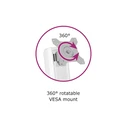 Sit-Stand Workstation με τοίχο για οθόνη έως 24" Icy Box IB-MS600-W