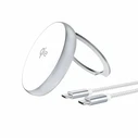 4Smarts Ασύρματος Φορτιστής (Qi Pad) και Καλώδιο USB-C 15W Ασημί (540987)