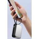 4Smarts Pocket Power Bank 10000mAh 30W με ενσωματωμένο USB-C καλώδιο, Ασημί