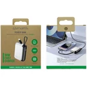 4Smarts Pocket Power Bank 10000mAh 30W με ενσωματωμένο USB-C καλώδιο, Ασημί